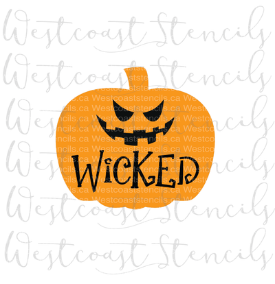 Wicked Pumpkin Stencil