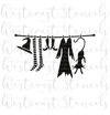 Witch's Clothesline Stencil