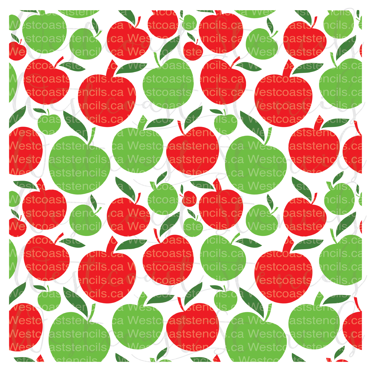 Apple Background Stencil