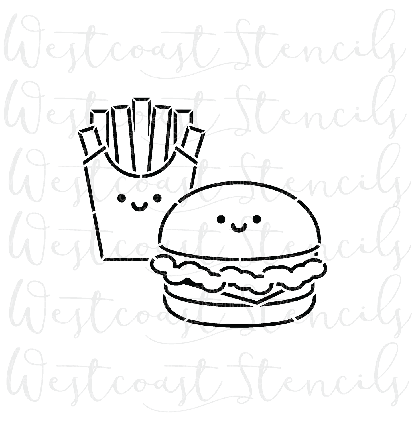 PYO Hamburger & Fries Stencil