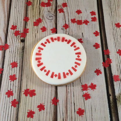 Canada Flag Circle Stencil