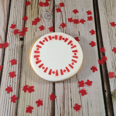 Canada Flag Circle Stencil