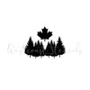 Trees and Maple Leaf Stencil