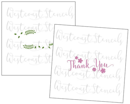 Thank You Stencil, 2 piece