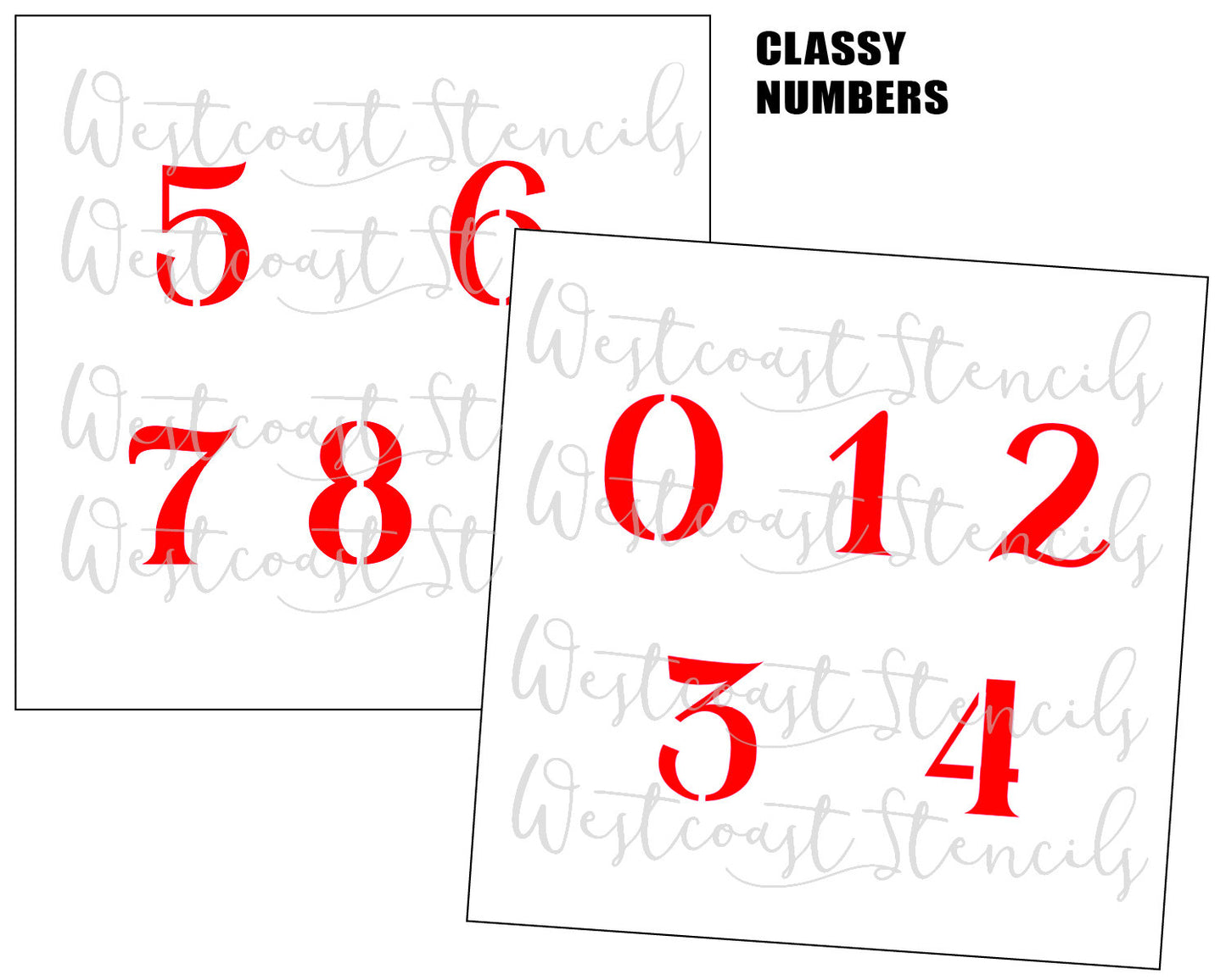 Number Set Stencil