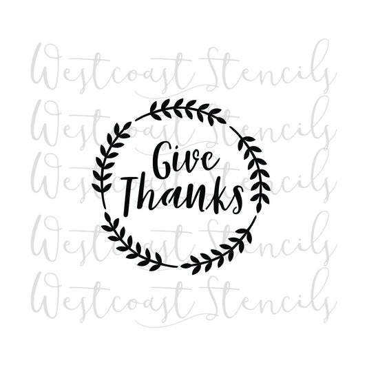 Give Thanks Stencil