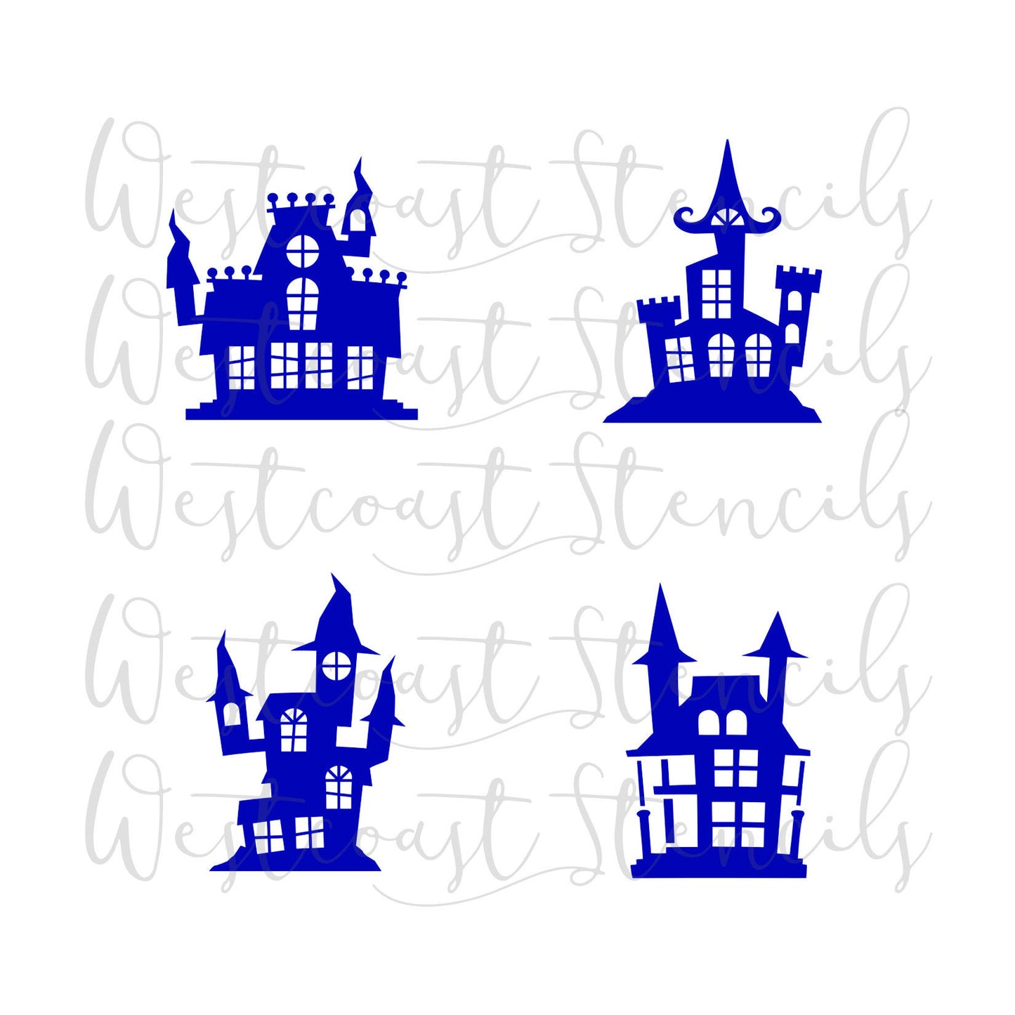 Haunted Houses Stencil