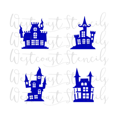 Haunted Houses Stencil