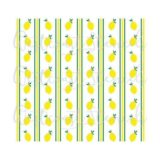 Lemon Stripes Stencil