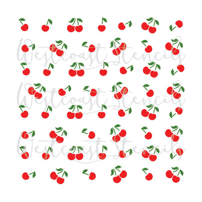 Cherry Background Stencil