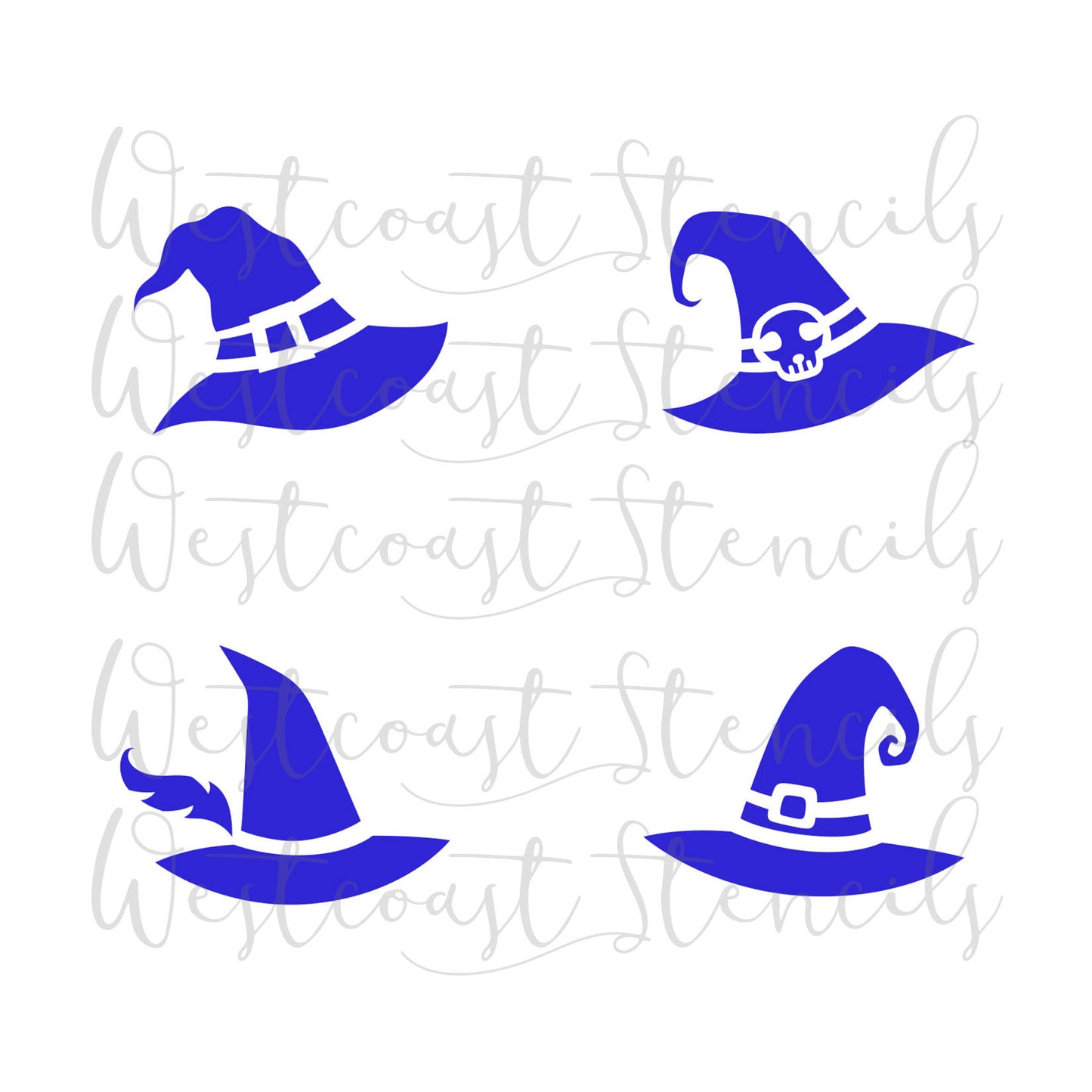 Witch Hats Stencil