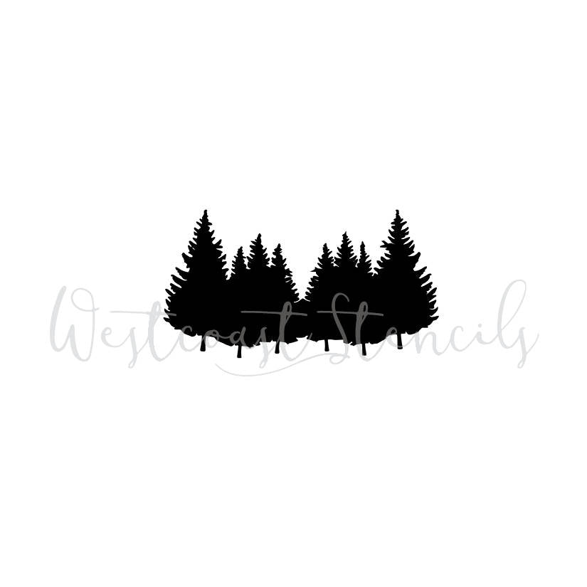 Evergreen Trees Stencil