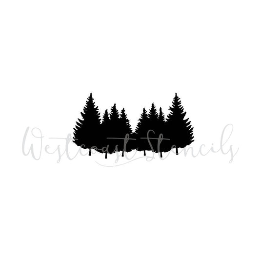 Evergreen Trees Stencil