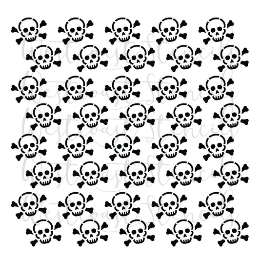 Skull Background Stencil