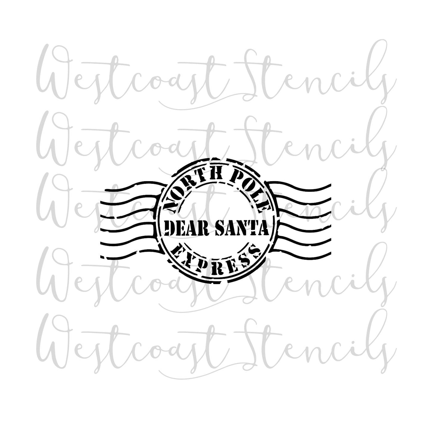 North Pole Express Stencil, Small