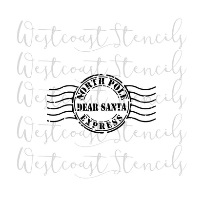 North Pole Express Stencil, Small