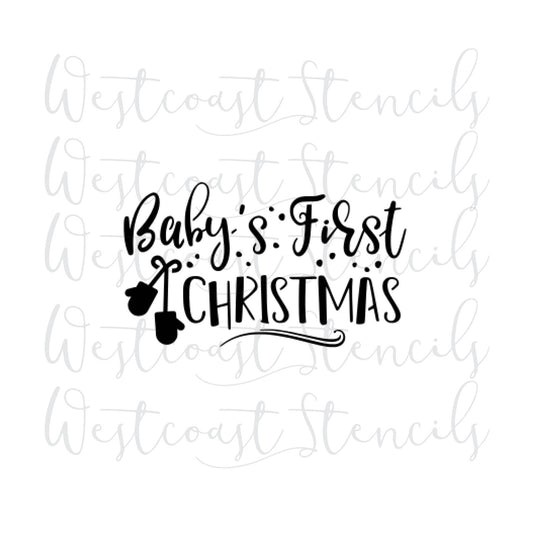 Baby's First Christmas Stencil