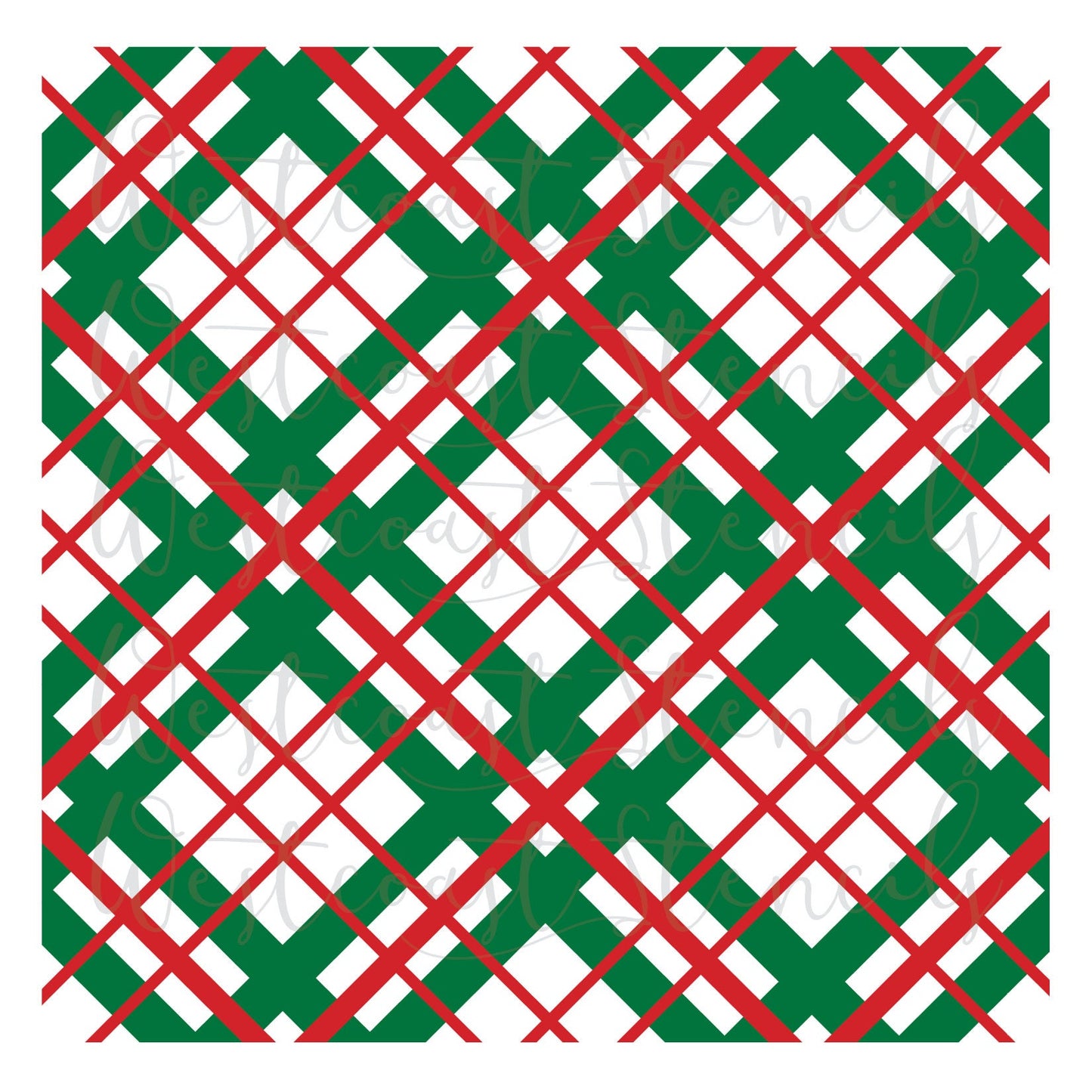 Tartan Stencil, 2 Piece