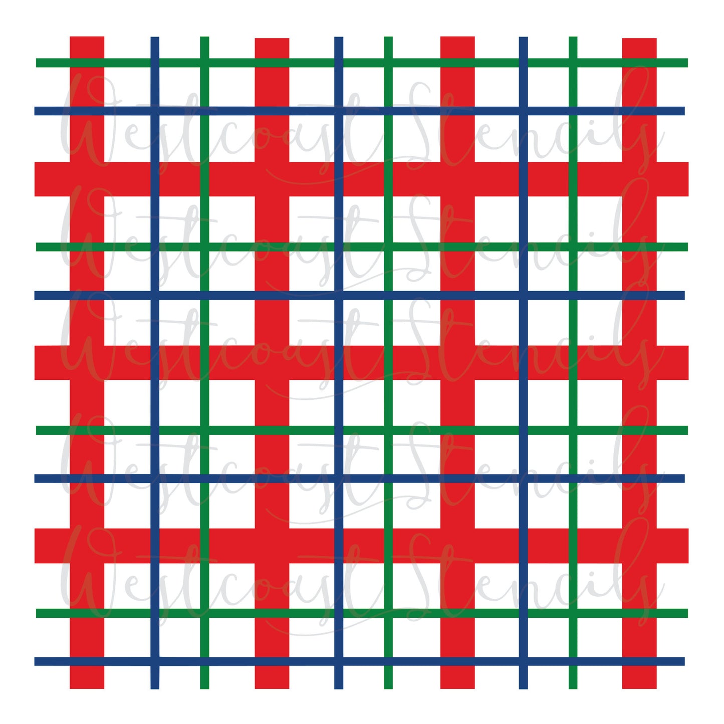 Plaid Pattern Stencil