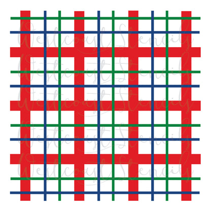 Plaid Pattern Stencil