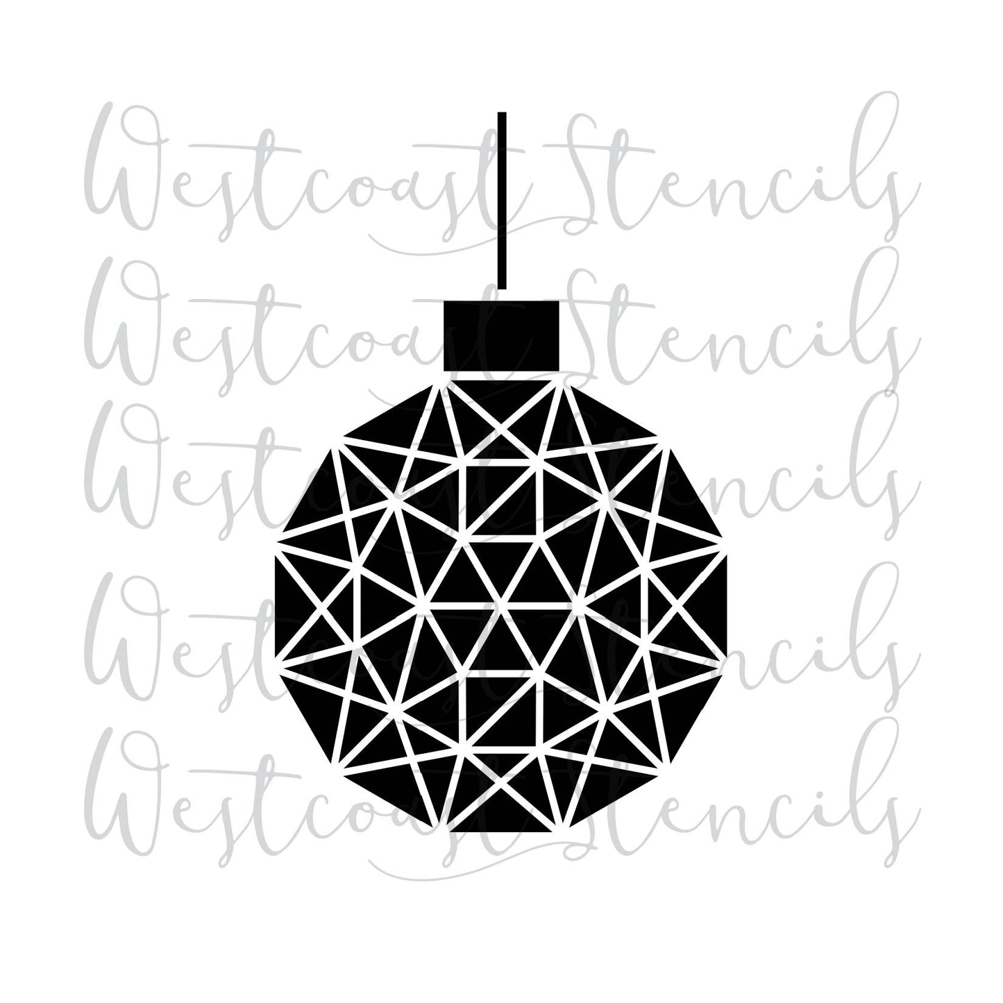 Geo Christmas Decoration Stencil