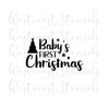 Baby's First Christmas with Tree Stencil