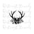 Antlers with Bow Stencil