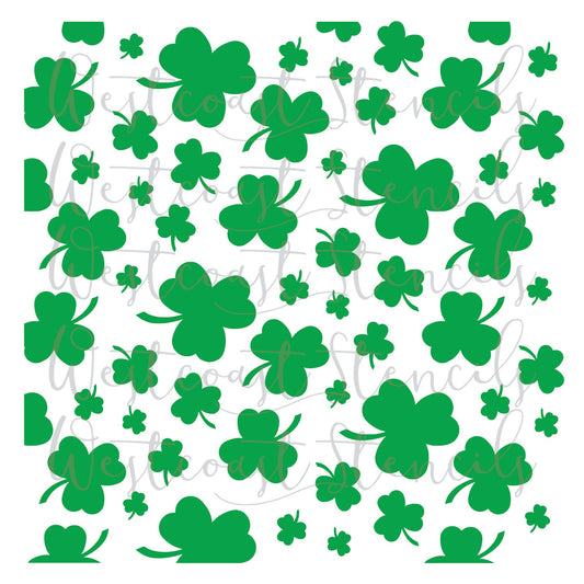 Clover Background Stencil