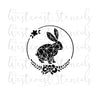 Geo Rabbit with Wreath Stencil