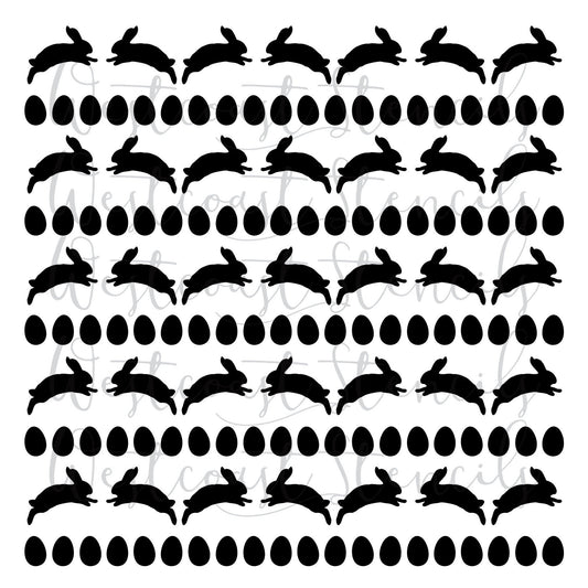 Bunny and Egg Pattern Stencil