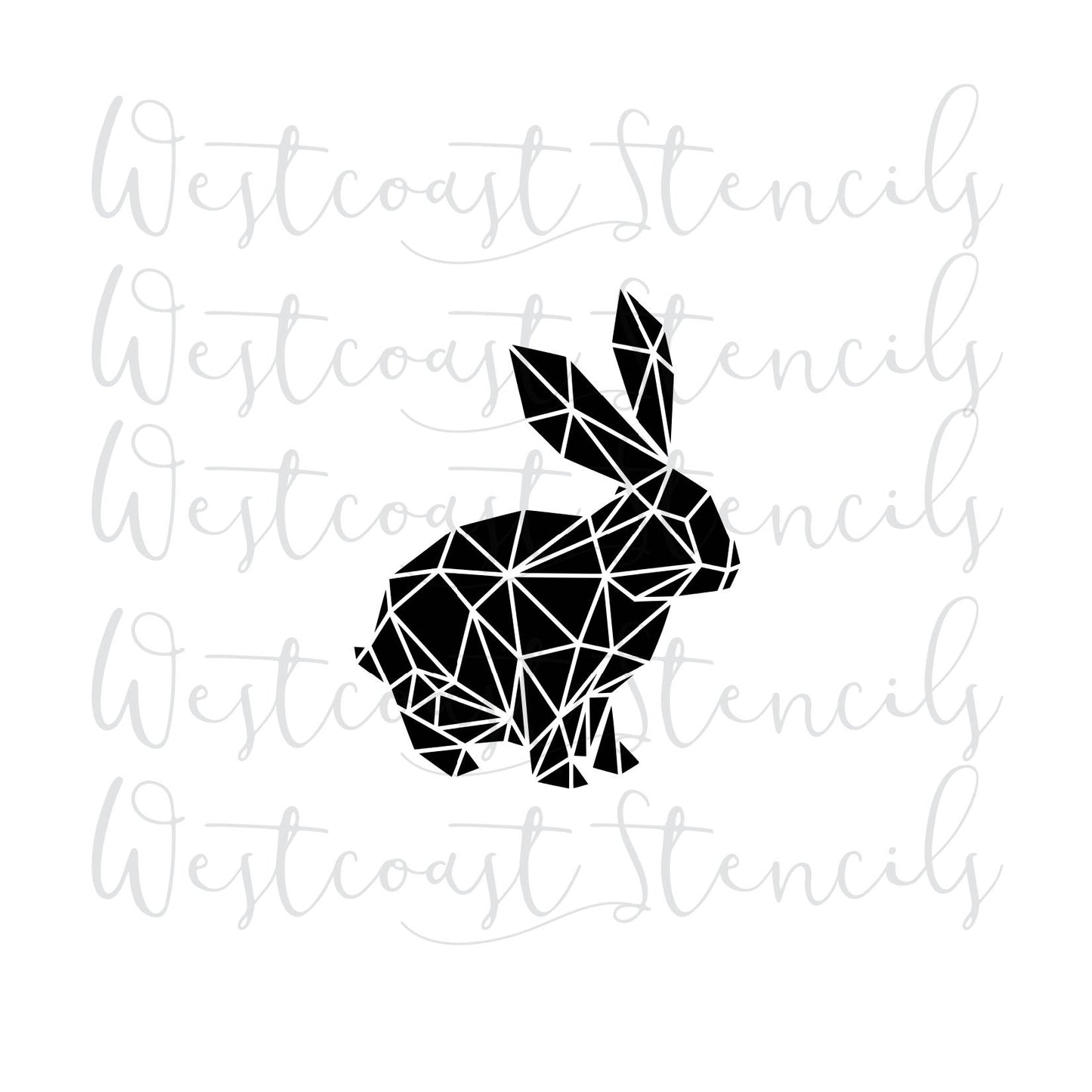 Geo Rabbit Stencil