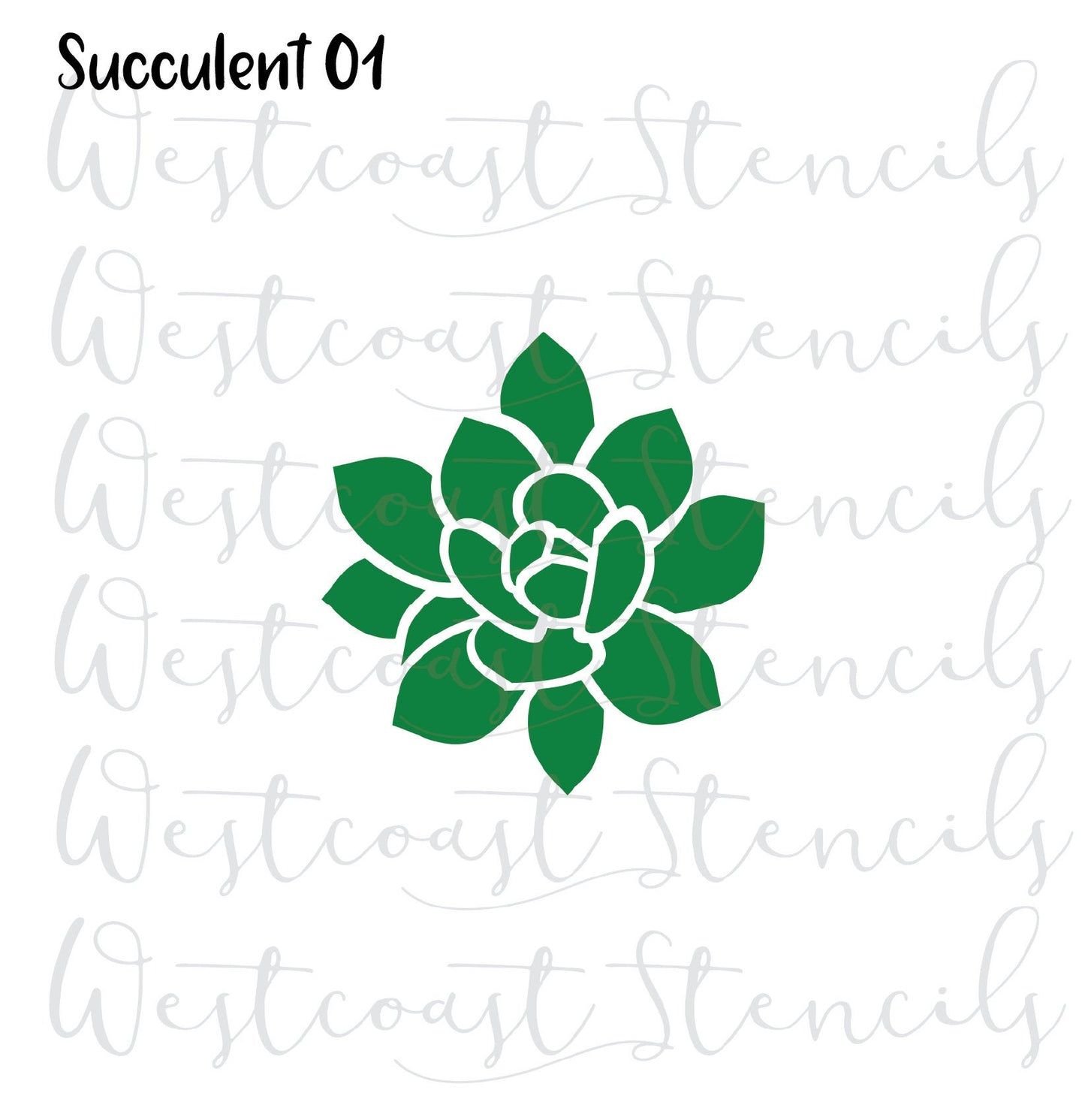 Large Succulents Stencil