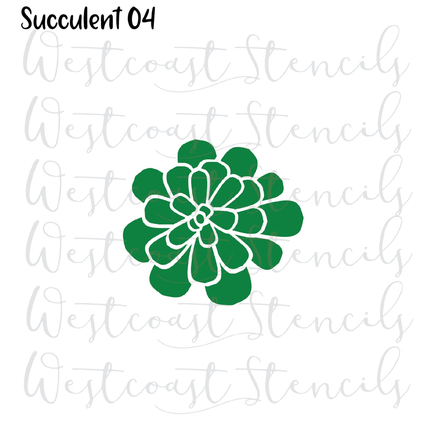 Large Succulents Stencil