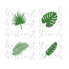 Tropical Leaf Set Stencil