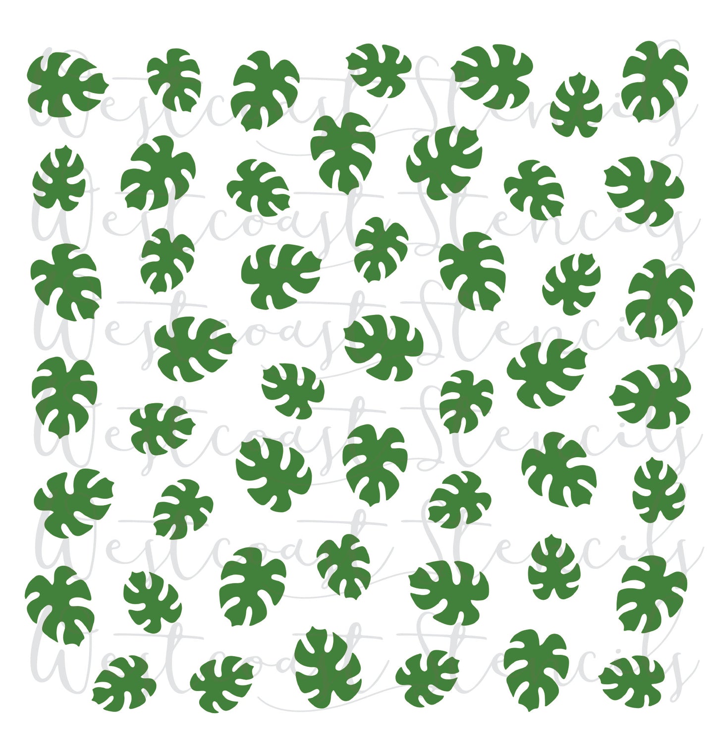 Tropical Leaf Pattern Stencil