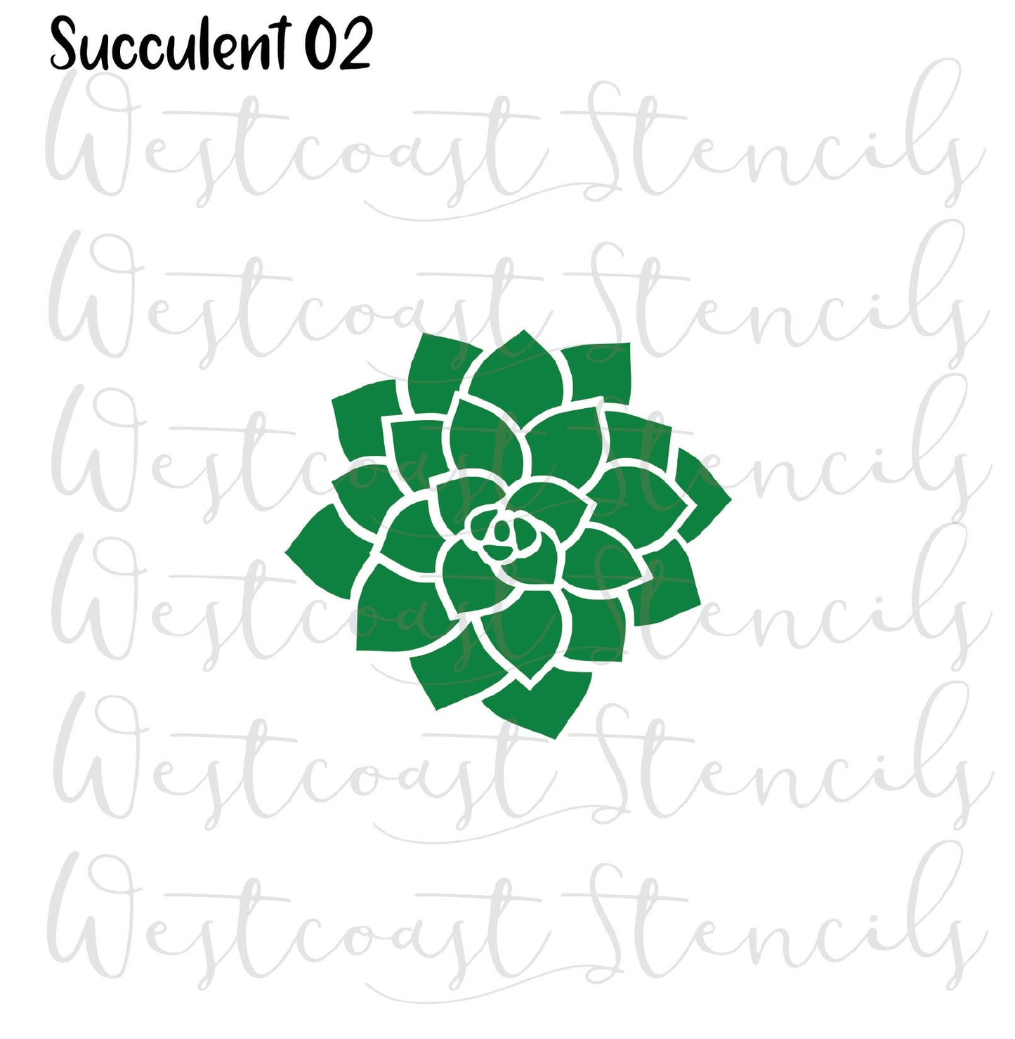 Large Succulents Stencil