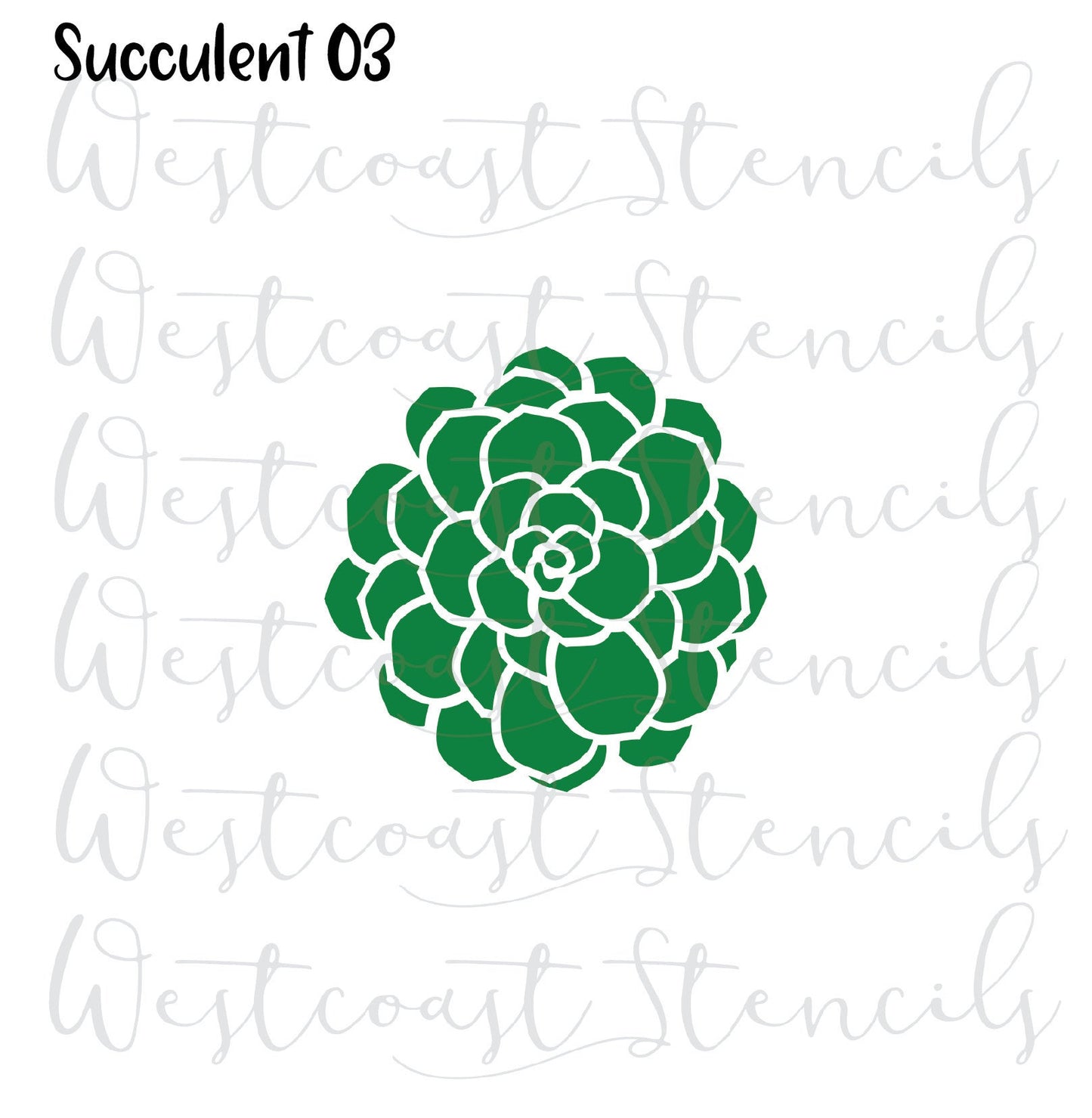 Large Succulents Stencil