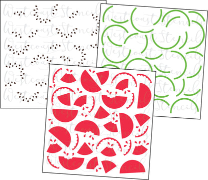 Watermelon Pattern Stencil