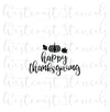 Happy Thanksgiving, Pumpkin & Leaves Stencil