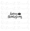 Happy Thanksgiving with Pumpkin Stencil
