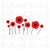 Poppy Flowers Stencil
