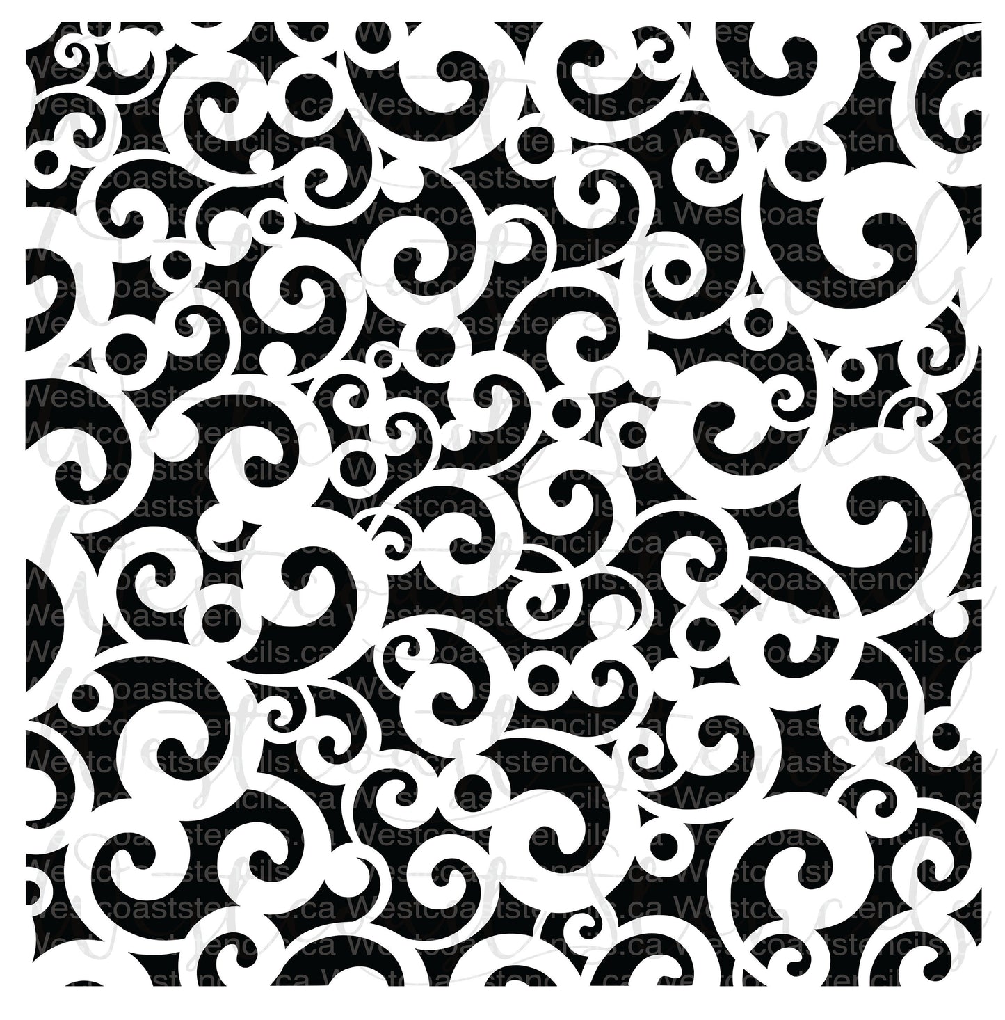 Swirls Pattern Stencil