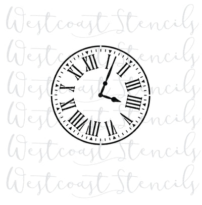 Vintage Clock Face Stencil