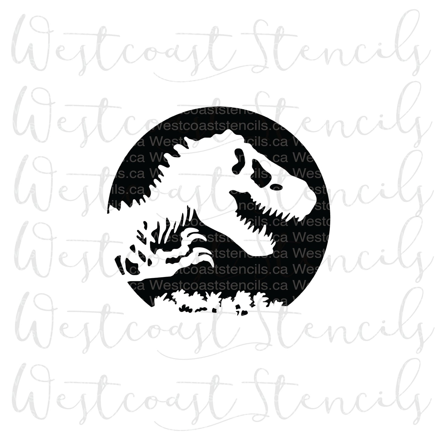 T-Rex Silhouette Stencil