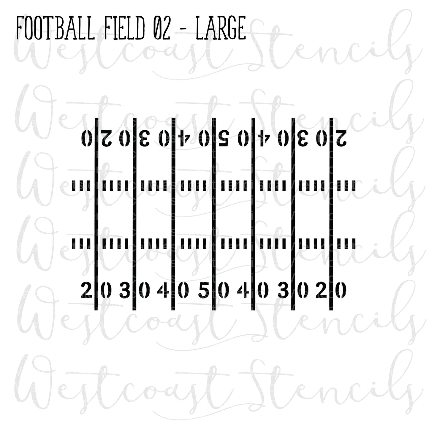 Football Field Stencil, Style 2