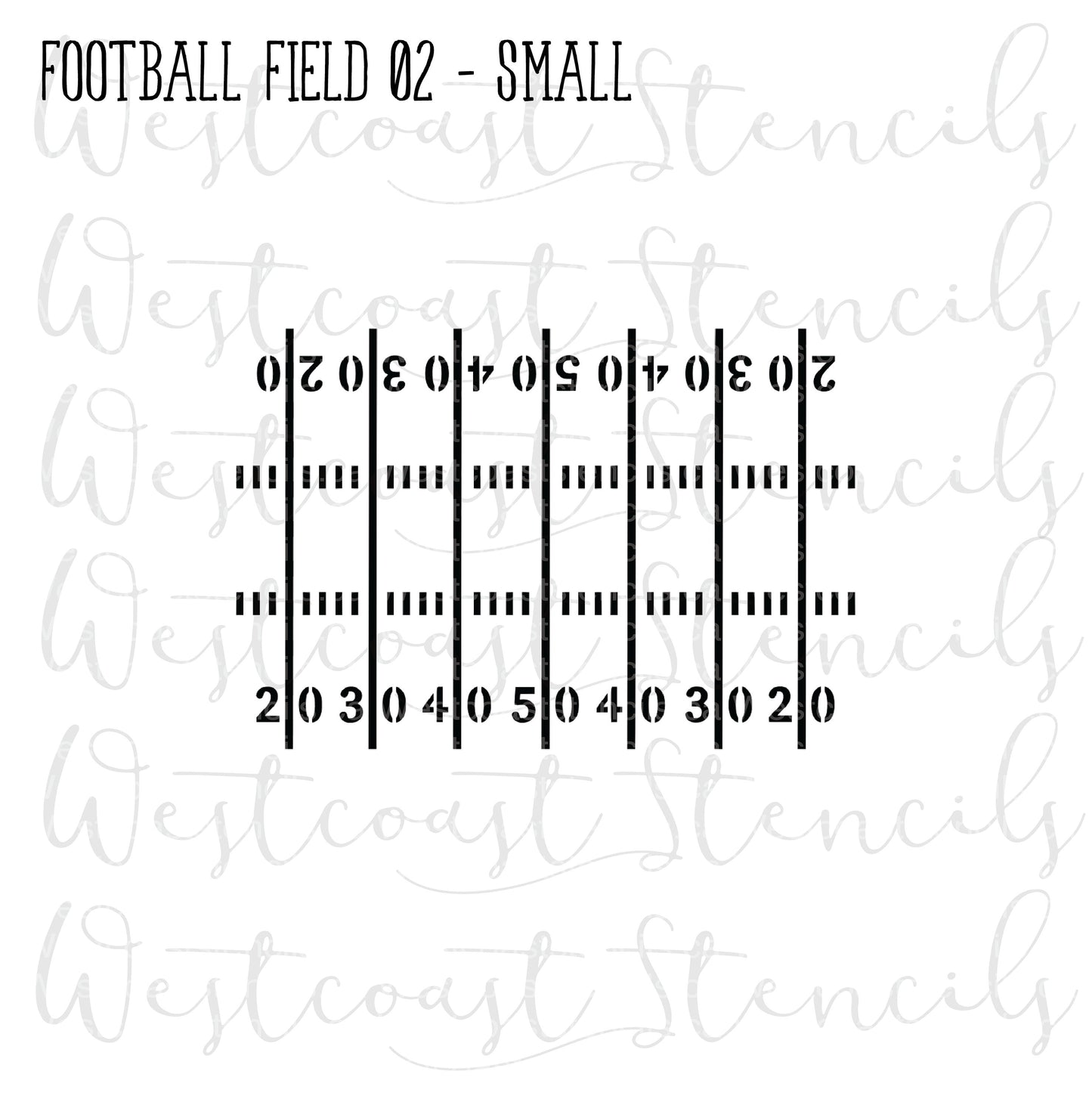 Football Field Stencil, Style 2