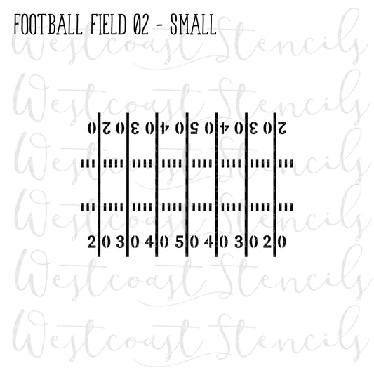 Football Field Stencil, Style 2