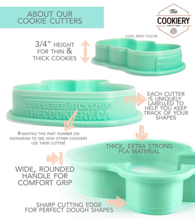 EASTER BUNNY COOKIE CUTTER - EASTER COOKIE CUTTER - 3D PRINTED COOKIE CUTTER - TCK13178