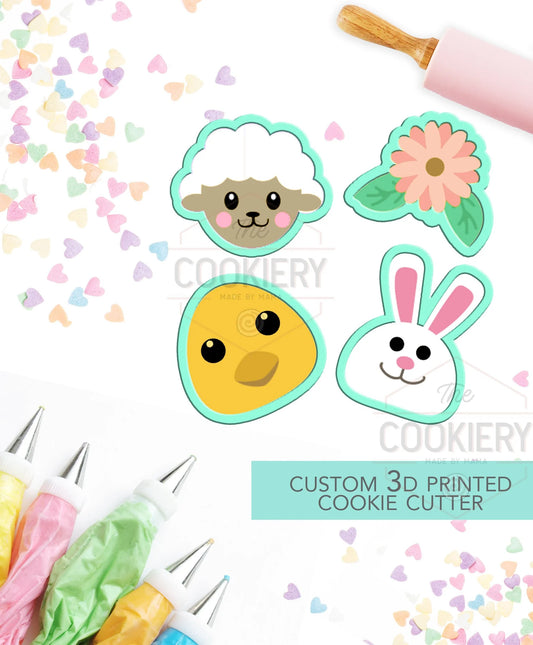 ASSORTED EASTER MINI COOKIE CUTTER SET - MINI COOKIE CUTTERS - 3D PRINTED COOKIE CUTTER - TCK12116 - SET OF 4