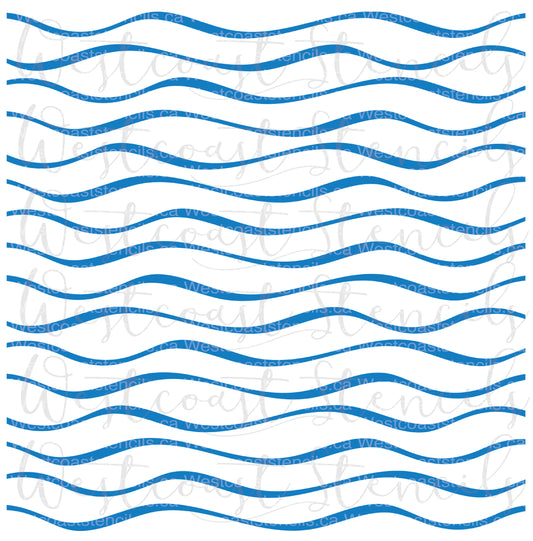 Wavy Stripes Stencil